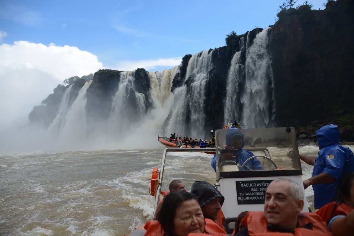 31 Starting To Head Back To Boat Dock From The Argentina Waterfalls In The Garganta Del Diablo Devils Throat Area From The Brazil Iguazu Falls Boat Tour